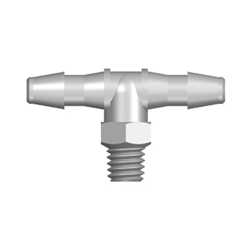 Mini T-Shaped Screw-in Connector with male thread UNF 10-32 - long