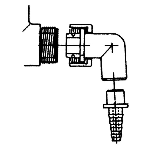 RCT®-Accessories: Bend Outlet made of PP with Reducing Nozzle