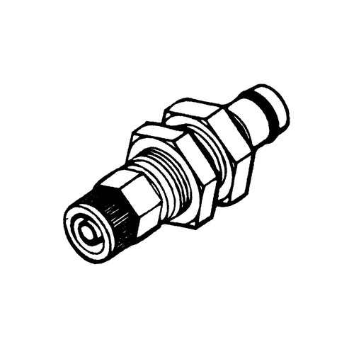 Schnellverschluss-Stecker aus Messing-verchromt, NW 3,2 mm - Schalttafel