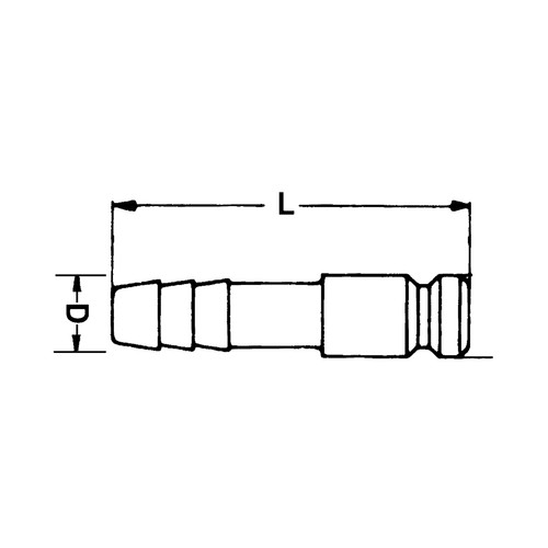 PA Quick-Disconnect Nipple, NW 6.0 mm