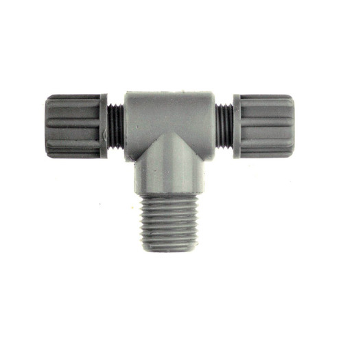 T-Shaped Connector with Male Thread made of PP or PVDF - symmetrical