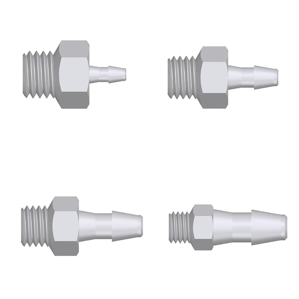 Mini-Schlauchtülle mit Außengewinde UNF 1/4"-28