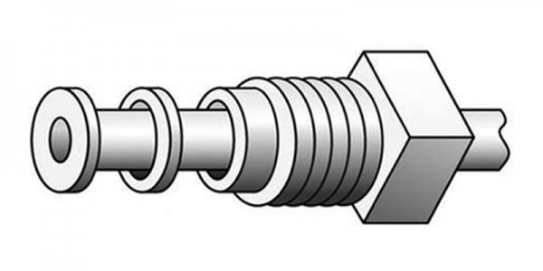 Straight Capillary Connector with Male Thread made of PTFE