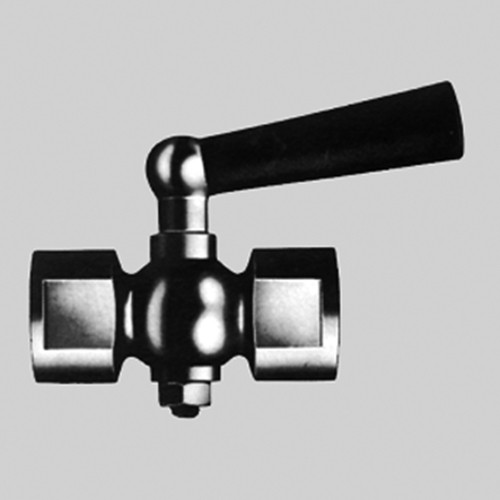 Absperrhahn aus Edelstahl mit Innengewinde