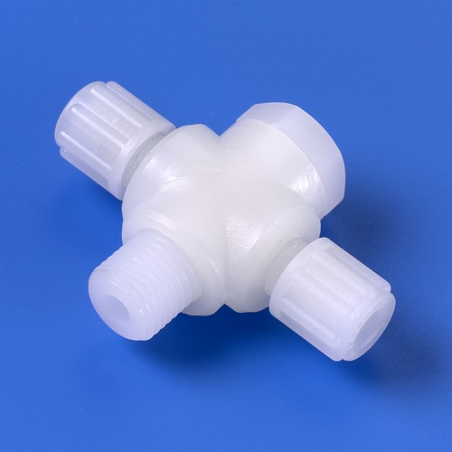T-Schwenk-Verbinder mit Außengewinde aus PP oder PVDF T-Schwenk-Verbinder mit Außengewinde aus PP oder PVDF