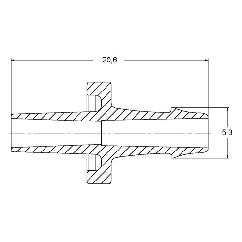 Luer-Tubing Adapter (Male) for Flexible Tubing