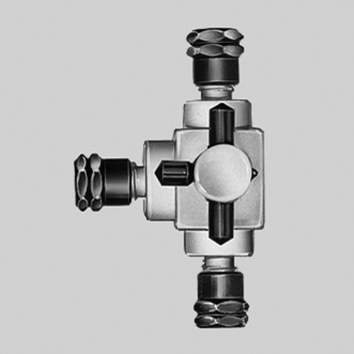 3-Wege-Hahn aus PTFE