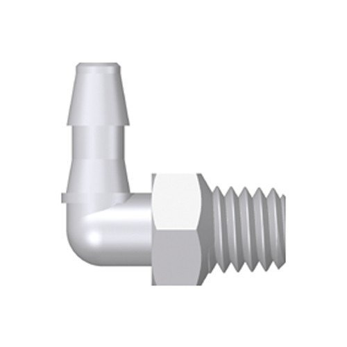 Mini Elbow Screw-in Connector with male thread UNF 10-32 - long