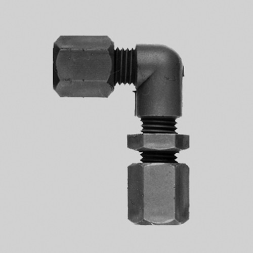 Elbow Pipe Connector made of PP, PVDF or PTFE - Bulkhead