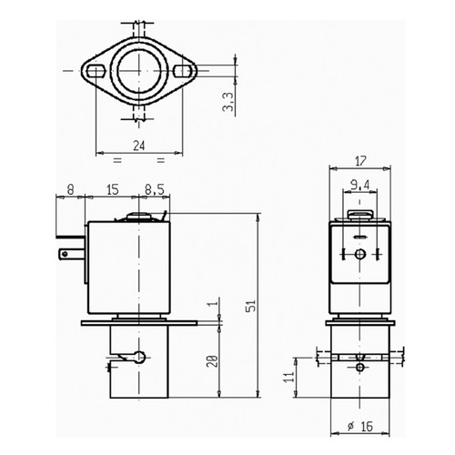 Tube Pinch Valve - standard - with 1 tubing