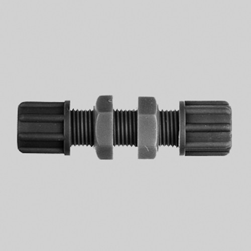 Straight Connector made of PP or PVDF - Bulkhead