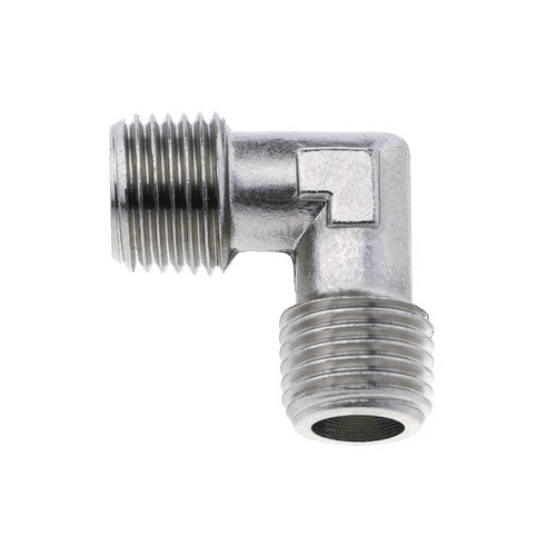 Elbow Screwed Fitting made of Brass, Nickel-Plated - external thread