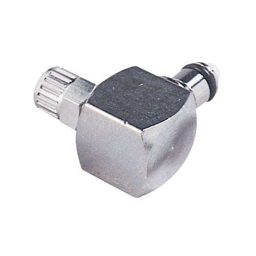 Winkel-Schnellverschluss-Stecker aus Messing-verchromt, NW 3,2 mm