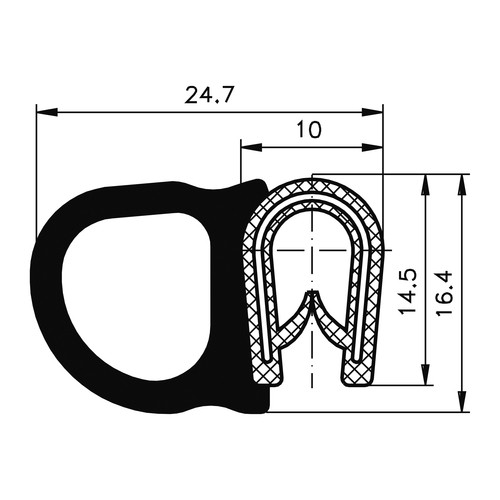 Kantenschutzprofil - mit Dichtung