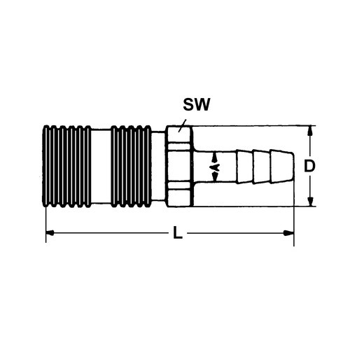 PA-Schnellverschlusskupplung, NW 6 mm