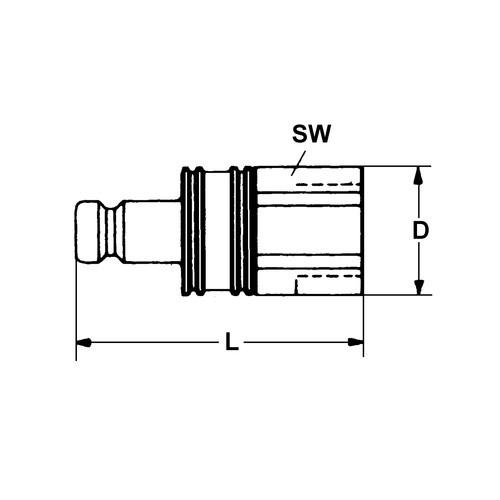 PA-Schnellverschluss-Stecker, NW 6 mm