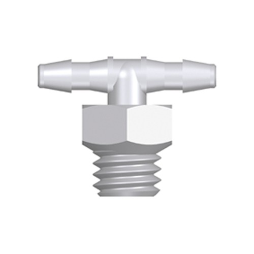 Mini T-Shaped Screw-in Connector with male thread UNF 10-32 - short