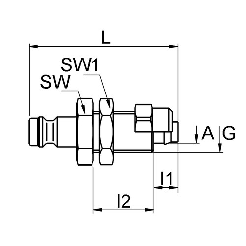 PVDF Quick-Disconnect Nipple, NW 5.0 mm - Control Panel