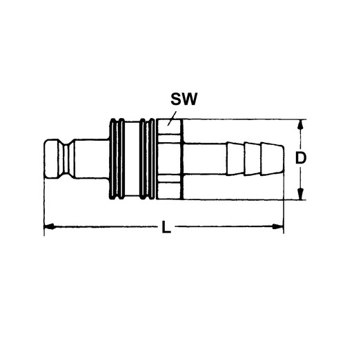 PA-Schnellverschluss-Stecker, NW 6 mm