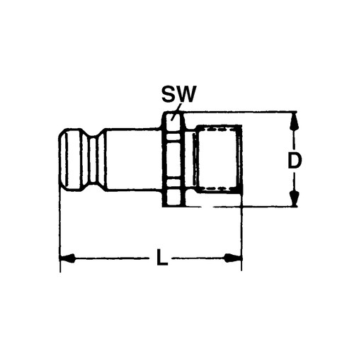 PA Quick-Disconnect Nipple, NW 6.0 mm