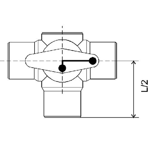 High-Quality Multiway Ball Cock made of PP, PVDF or PFA - injection-molded