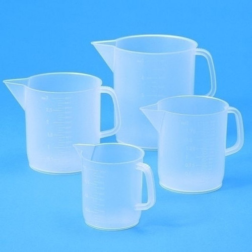 Beaker with Handle made of PP - cylindrical, short