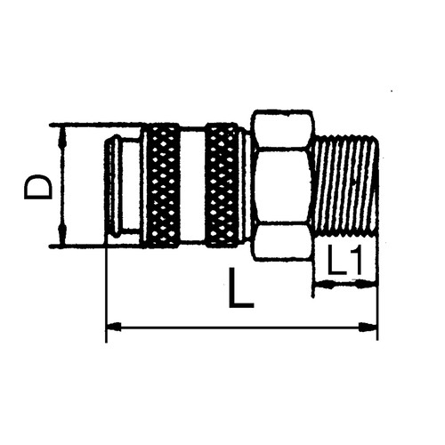 Mini-Schnellverschlusskupplung, NW 1,8 mm - absperrend