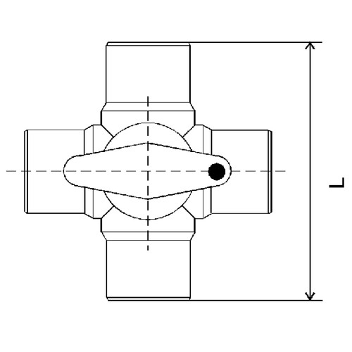 High-Quality Multiway Ball Cock made of PP, PVDF or PFA - injection-molded