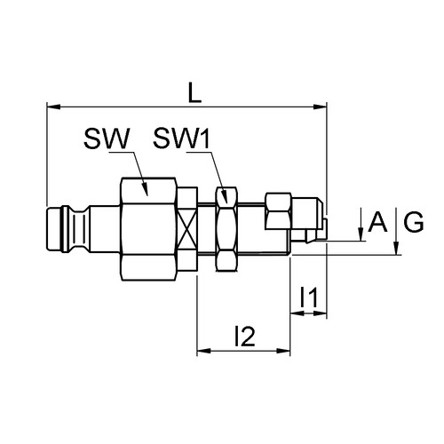 PVDF Quick-Disconnect Nipple, NW 5.0 mm - Control Panel