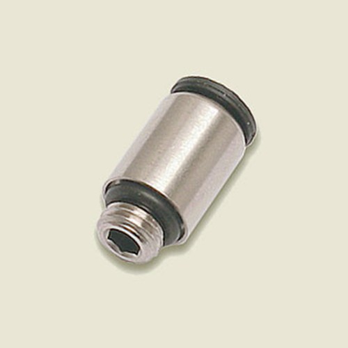 Straight Plug-In Connector with Male Thread - round