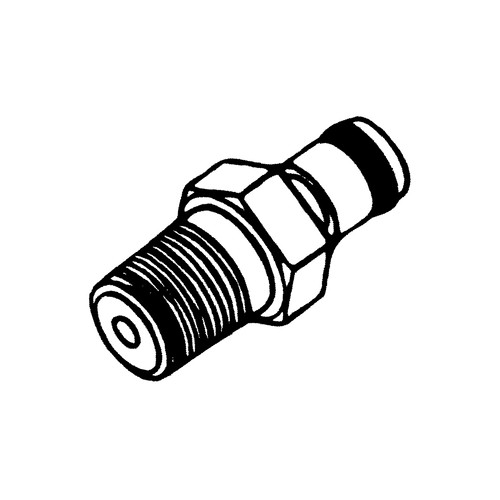 Schnellverschluss-Stecker aus Messing-verchromt, NW 3,2 mm