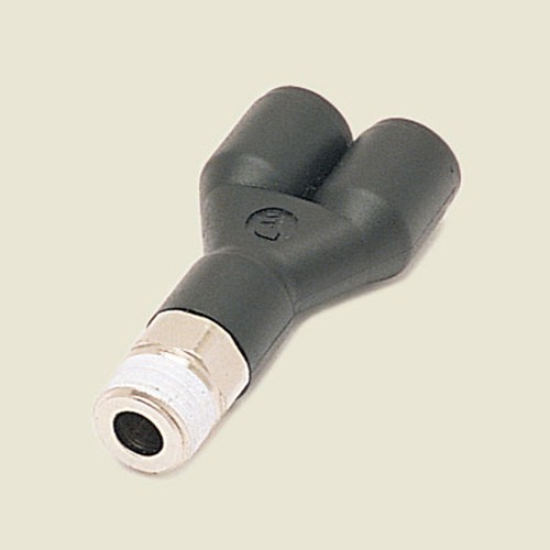 Y-Shaped Plug-In Connector with Male R-Thread