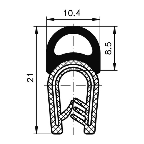 Kantenschutzprofil - mit Dichtung