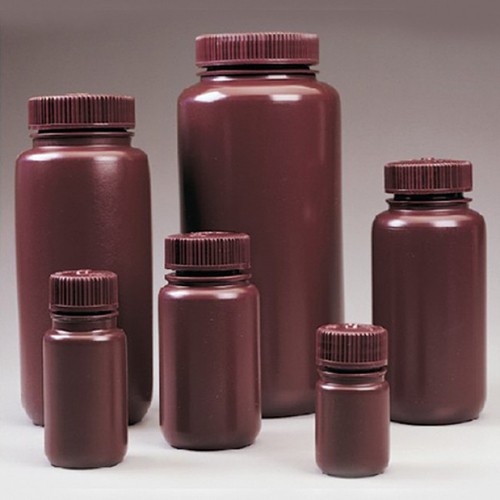 Wide-Mouth Bottle made of HDPE - brown
