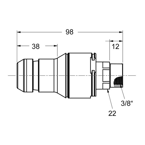 PP Quick-Disconnect Nipple, NW 9.5 mm - metal-free