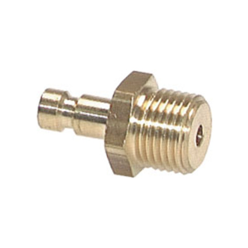 Schnellverschluss-Stecker aus Messing-vernickelt, NW 2,7 mm - einseitig absperrend