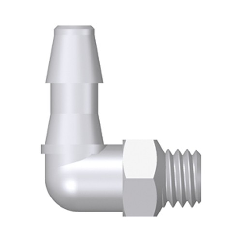 Mini Elbow Screw-in Connector with male thread UNF 10-32 - short