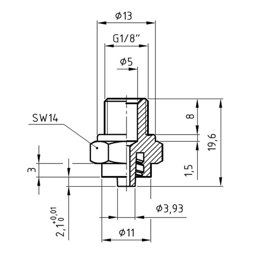 Luer-Lock-Adapter (männlich) mit Außengewinde