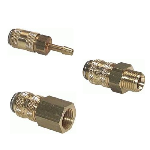 Quick-Disconnect Coupling made of Nickel-Plated Brass, NW 2.7 mm - shutting-off on both sides