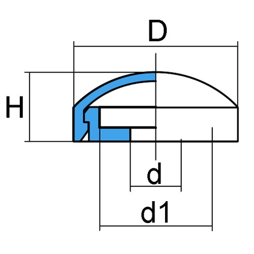 Abdeckkappe aus HDPE mit Rosette