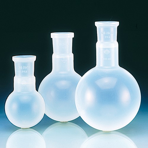 Round-Bottom Flask with Standard Ground-Glass Joint made of PFA