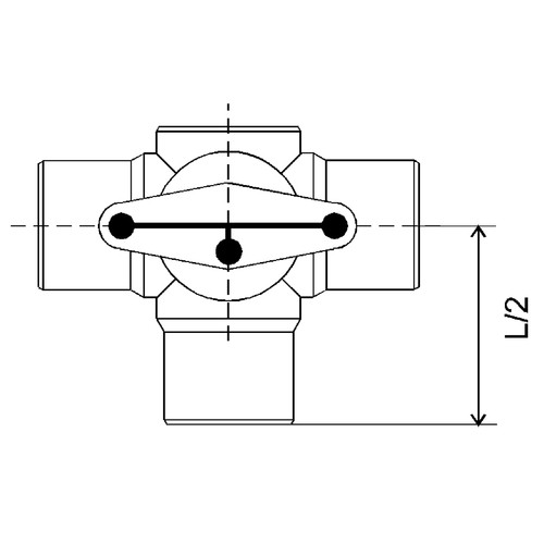 High-Quality Multiway Ball Cock made of PP, PVDF or PFA - injection-molded