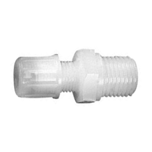 Micro Straight Connector with Male Thread made of PTFE or PFA