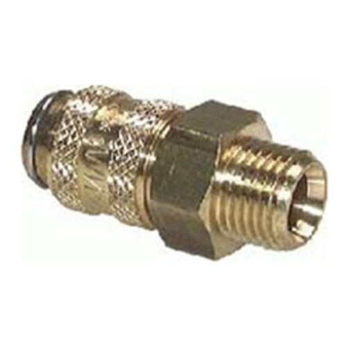 Quick-Disconnect Coupling made of Nickel-Plated Brass, NW 5 mm - shutting-off on one side