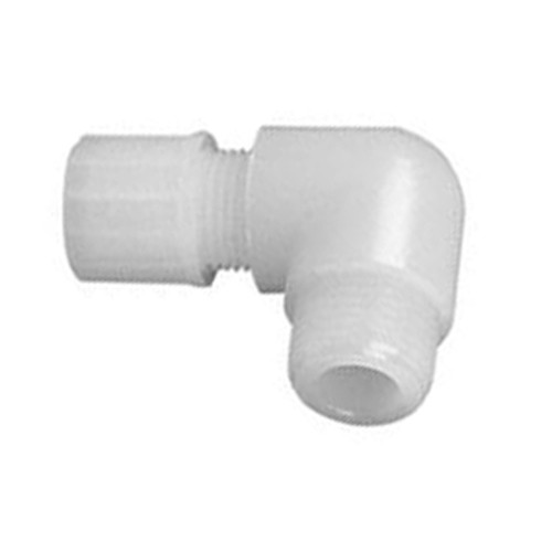 Micro Elbow Connector with Male Thread made of PVDF