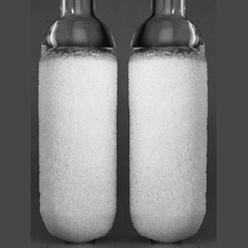 Mikro-Filterkerze aus Borosilikatglas - zylindrisch, mit Rohr