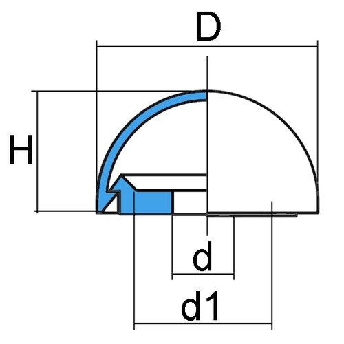 Abdeckkappe aus HDPE mit Rosette