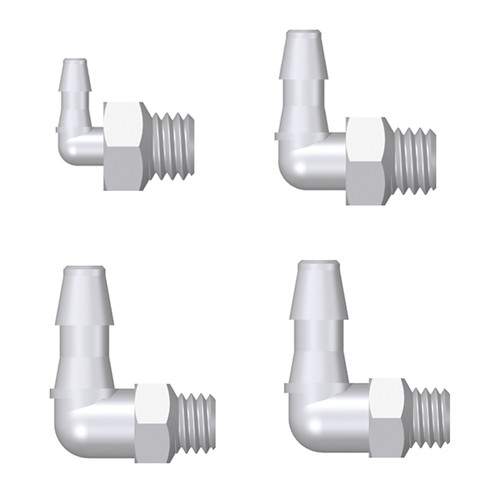 Mini Elbow Screw-in Connector with male thread UNF 10-32 - short