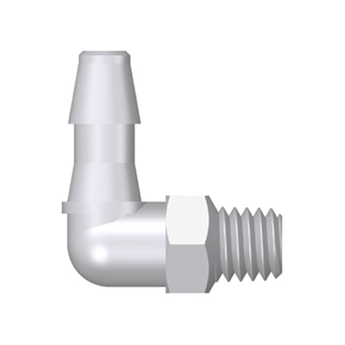 Mini Elbow Screw-in Connector with male thread UNF 10-32 - long