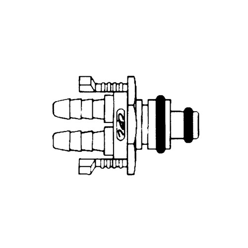 Multi-Lumen Quick-Disconnect Nipple made of POM